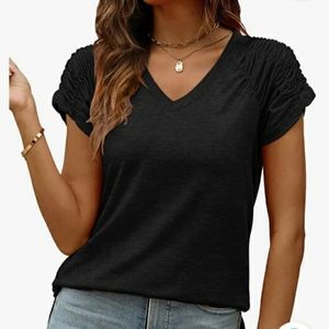 NWOT Pleated Sleeve Tee
